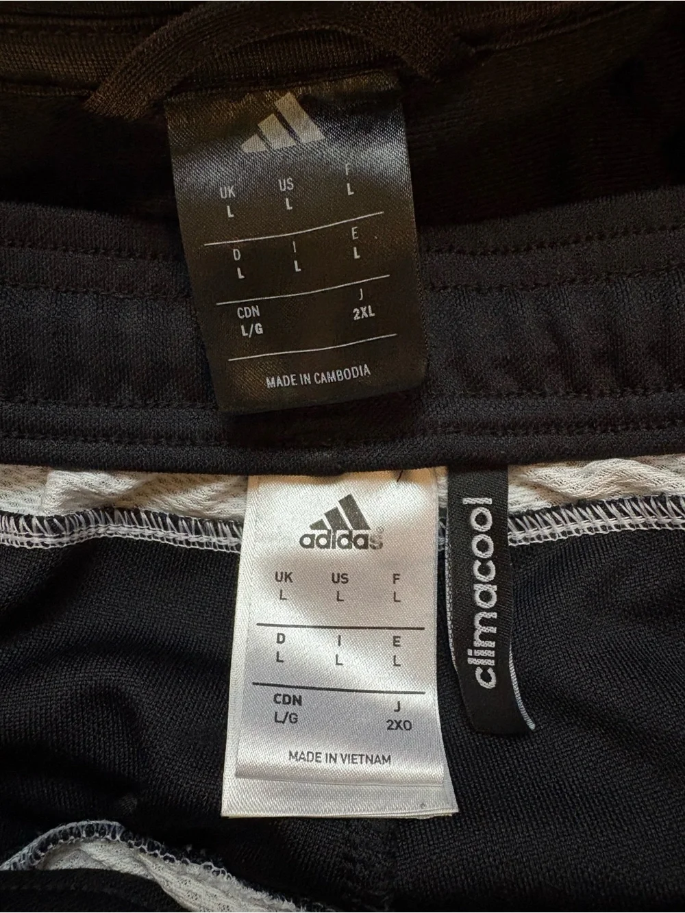 adidas Men’s Black Track Suit Jacket and Joggers with 3 White Stripes Size Large
